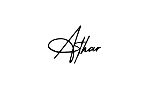 Athar stylish signature style. Best Handwritten Sign (AmerikaSignatureDemo-Regular) for my name. Handwritten Signature Collection Ideas for my name Athar. Athar signature style 3 images and pictures png