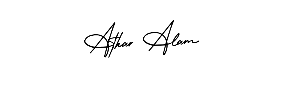 This is the best signature style for the Athar Alam name. Also you like these signature font (AmerikaSignatureDemo-Regular). Mix name signature. Athar Alam signature style 3 images and pictures png