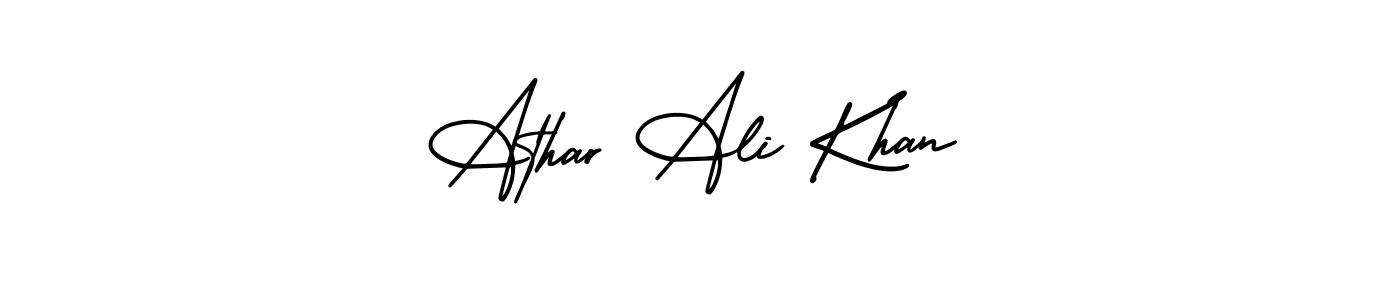 Use a signature maker to create a handwritten signature online. With this signature software, you can design (AmerikaSignatureDemo-Regular) your own signature for name Athar Ali Khan. Athar Ali Khan signature style 3 images and pictures png