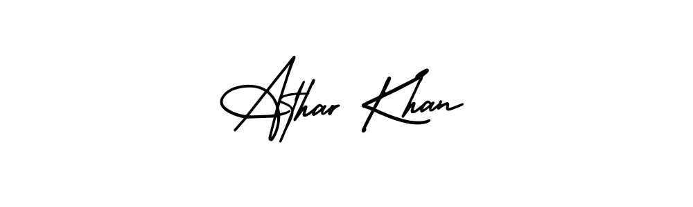 Create a beautiful signature design for name Athar Khan. With this signature (AmerikaSignatureDemo-Regular) fonts, you can make a handwritten signature for free. Athar Khan signature style 3 images and pictures png