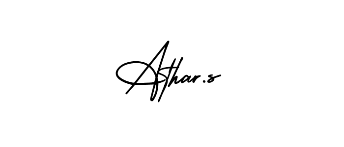 How to make Athar.s signature? AmerikaSignatureDemo-Regular is a professional autograph style. Create handwritten signature for Athar.s name. Athar.s signature style 3 images and pictures png