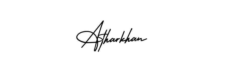 How to make Atharkhan signature? AmerikaSignatureDemo-Regular is a professional autograph style. Create handwritten signature for Atharkhan name. Atharkhan signature style 3 images and pictures png
