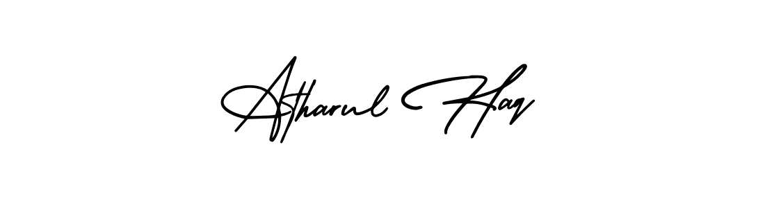 Also You can easily find your signature by using the search form. We will create Atharul Haq name handwritten signature images for you free of cost using AmerikaSignatureDemo-Regular sign style. Atharul Haq signature style 3 images and pictures png