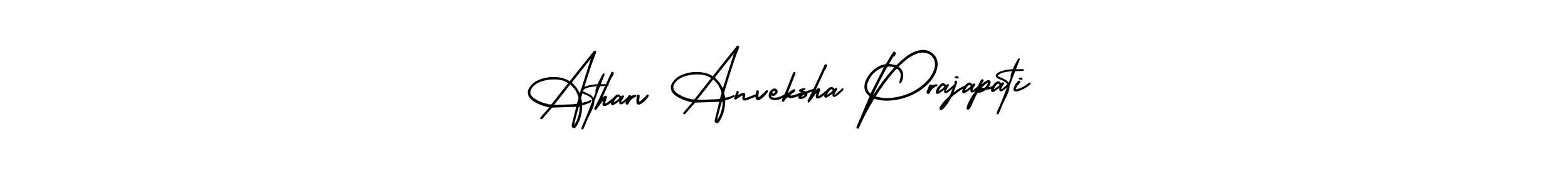 Design your own signature with our free online signature maker. With this signature software, you can create a handwritten (AmerikaSignatureDemo-Regular) signature for name Atharv Anveksha Prajapati. Atharv Anveksha Prajapati signature style 3 images and pictures png