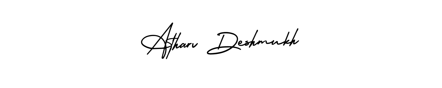 Design your own signature with our free online signature maker. With this signature software, you can create a handwritten (AmerikaSignatureDemo-Regular) signature for name Atharv Deshmukh. Atharv Deshmukh signature style 3 images and pictures png