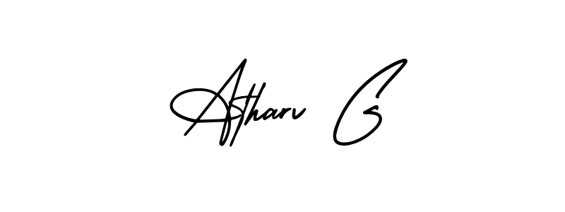 Also we have Atharv G name is the best signature style. Create professional handwritten signature collection using AmerikaSignatureDemo-Regular autograph style. Atharv G signature style 3 images and pictures png