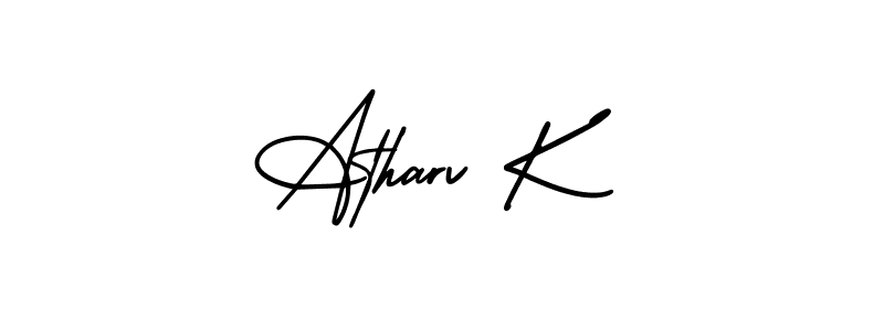 How to make Atharv K signature? AmerikaSignatureDemo-Regular is a professional autograph style. Create handwritten signature for Atharv K name. Atharv K signature style 3 images and pictures png