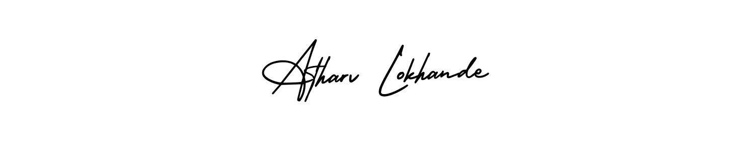 You can use this online signature creator to create a handwritten signature for the name Atharv Lokhande. This is the best online autograph maker. Atharv Lokhande signature style 3 images and pictures png
