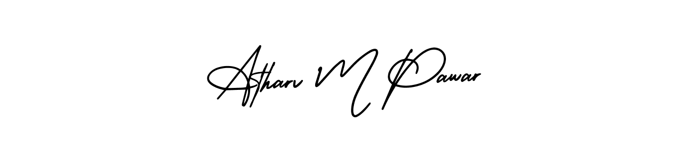 Use a signature maker to create a handwritten signature online. With this signature software, you can design (AmerikaSignatureDemo-Regular) your own signature for name Atharv M Pawar. Atharv M Pawar signature style 3 images and pictures png