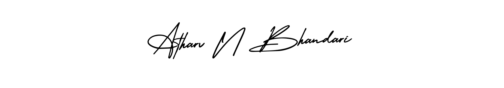 Make a beautiful signature design for name Atharv N Bhandari. With this signature (AmerikaSignatureDemo-Regular) style, you can create a handwritten signature for free. Atharv N Bhandari signature style 3 images and pictures png