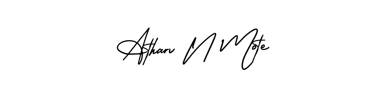 Atharv N Mote stylish signature style. Best Handwritten Sign (AmerikaSignatureDemo-Regular) for my name. Handwritten Signature Collection Ideas for my name Atharv N Mote. Atharv N Mote signature style 3 images and pictures png
