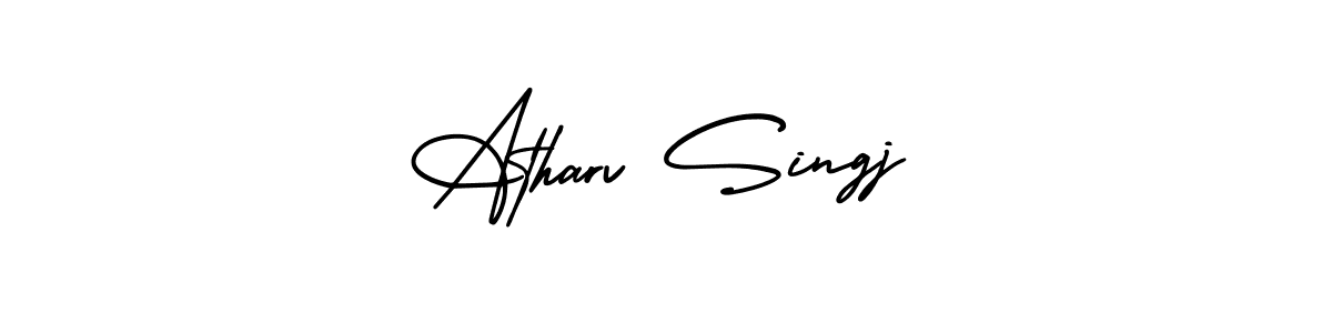 Atharv Singj stylish signature style. Best Handwritten Sign (AmerikaSignatureDemo-Regular) for my name. Handwritten Signature Collection Ideas for my name Atharv Singj. Atharv Singj signature style 3 images and pictures png