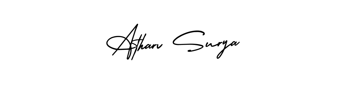 Create a beautiful signature design for name Atharv Surya. With this signature (AmerikaSignatureDemo-Regular) fonts, you can make a handwritten signature for free. Atharv Surya signature style 3 images and pictures png