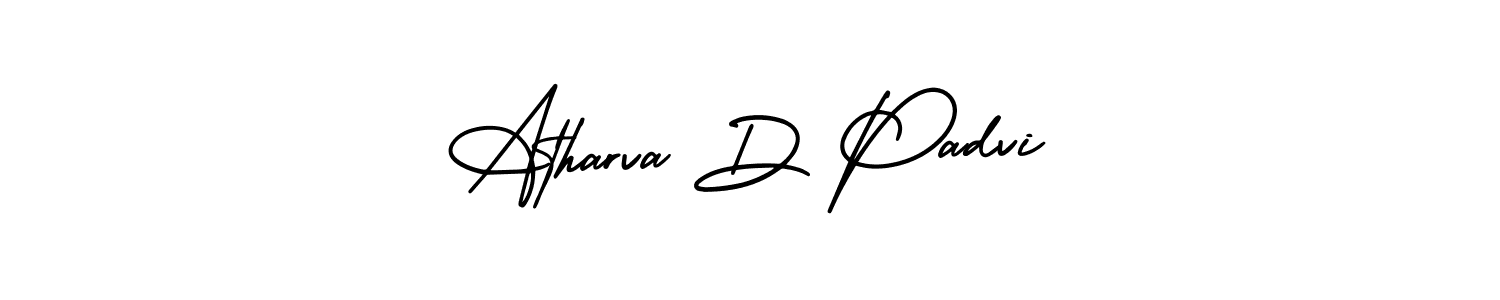 Make a short Atharva D Padvi signature style. Manage your documents anywhere anytime using AmerikaSignatureDemo-Regular. Create and add eSignatures, submit forms, share and send files easily. Atharva D Padvi signature style 3 images and pictures png
