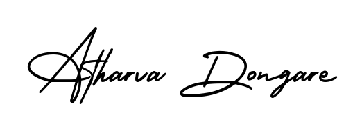 Atharva Dongare stylish signature style. Best Handwritten Sign (AmerikaSignatureDemo-Regular) for my name. Handwritten Signature Collection Ideas for my name Atharva Dongare. Atharva Dongare signature style 3 images and pictures png