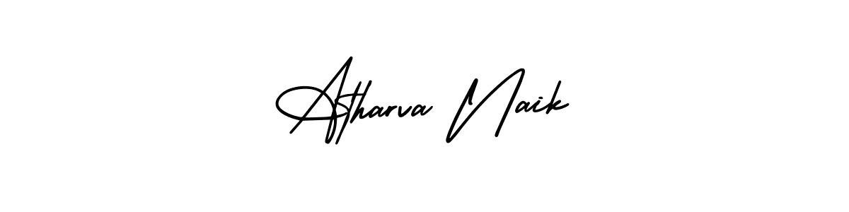 The best way (AmerikaSignatureDemo-Regular) to make a short signature is to pick only two or three words in your name. The name Atharva Naik include a total of six letters. For converting this name. Atharva Naik signature style 3 images and pictures png
