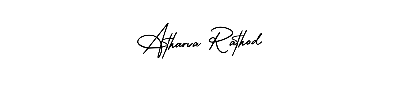 Use a signature maker to create a handwritten signature online. With this signature software, you can design (AmerikaSignatureDemo-Regular) your own signature for name Atharva Rathod. Atharva Rathod signature style 3 images and pictures png