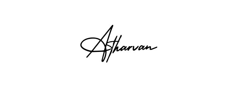 How to make Atharvan name signature. Use AmerikaSignatureDemo-Regular style for creating short signs online. This is the latest handwritten sign. Atharvan signature style 3 images and pictures png