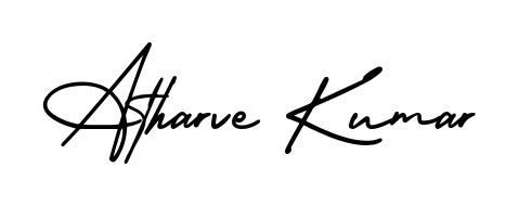 Download transparent PNG signature for name Atharve Kumar styled with AmerikaSignatureDemo-Regular font. Ready to paste directly into PDF and Word agreements. Atharve Kumar signature style 3 images and pictures png