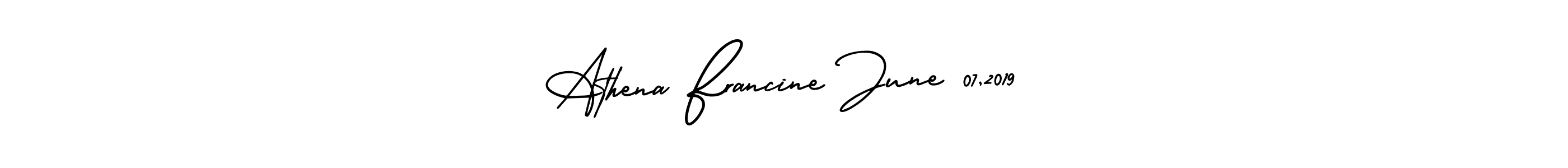 Also we have Athena Francine June 07,2019 name is the best signature style. Create professional handwritten signature collection using AmerikaSignatureDemo-Regular autograph style. Athena Francine June 07,2019 signature style 3 images and pictures png