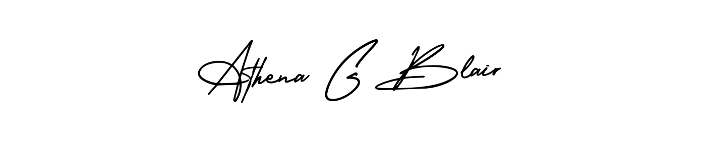 Also You can easily find your signature by using the search form. We will create Athena G Blair name handwritten signature images for you free of cost using AmerikaSignatureDemo-Regular sign style. Athena G Blair signature style 3 images and pictures png