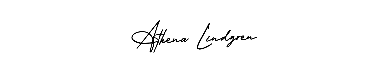 Athena Lindgren stylish signature style. Best Handwritten Sign (AmerikaSignatureDemo-Regular) for my name. Handwritten Signature Collection Ideas for my name Athena Lindgren. Athena Lindgren signature style 3 images and pictures png
