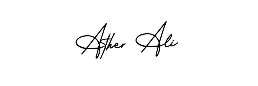 How to Draw Ather Ali signature style? AmerikaSignatureDemo-Regular is a latest design signature styles for name Ather Ali. Ather Ali signature style 3 images and pictures png