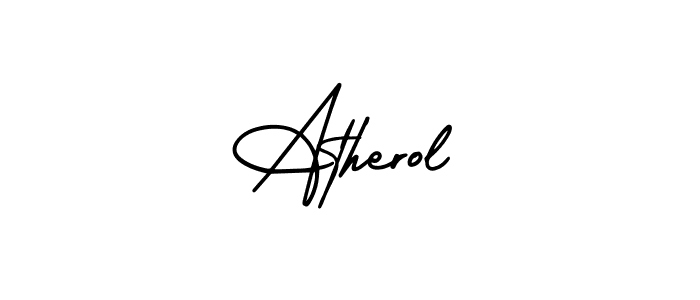 It looks lik you need a new signature style for name Atherol. Design unique handwritten (AmerikaSignatureDemo-Regular) signature with our free signature maker in just a few clicks. Atherol signature style 3 images and pictures png