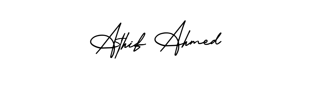 How to Draw Athif Ahmed signature style? AmerikaSignatureDemo-Regular is a latest design signature styles for name Athif Ahmed. Athif Ahmed signature style 3 images and pictures png