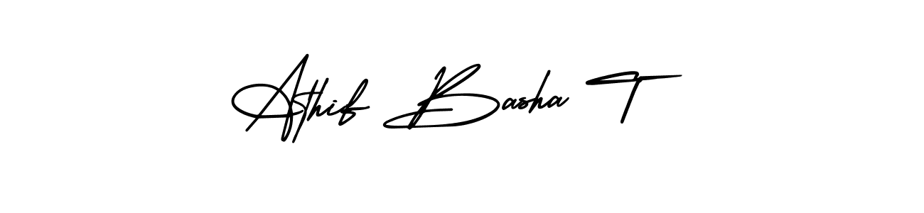 Make a beautiful signature design for name Athif Basha T. With this signature (AmerikaSignatureDemo-Regular) style, you can create a handwritten signature for free. Athif Basha T signature style 3 images and pictures png