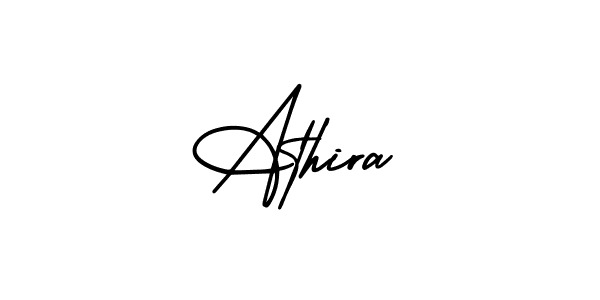 How to make Athira name signature. Use AmerikaSignatureDemo-Regular style for creating short signs online. This is the latest handwritten sign. Athira signature style 3 images and pictures png