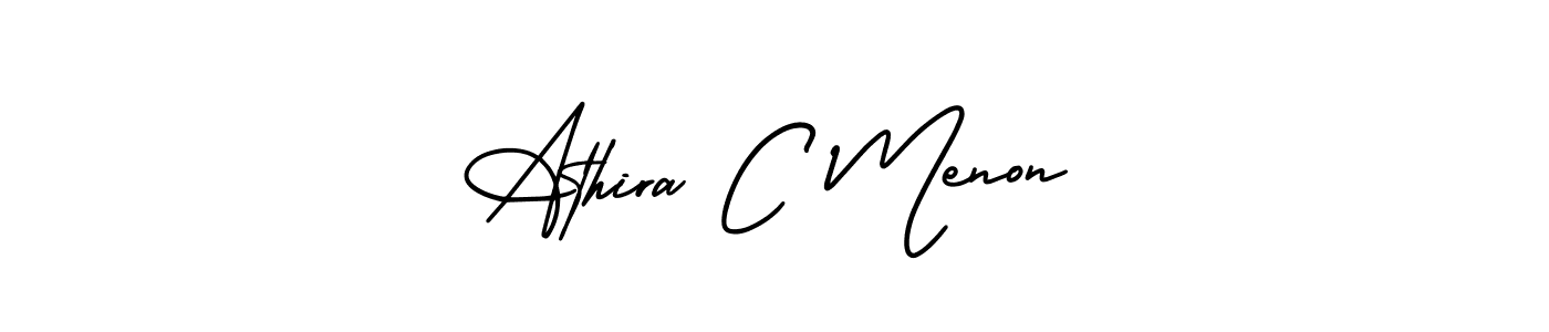 Use a signature maker to create a handwritten signature online. With this signature software, you can design (AmerikaSignatureDemo-Regular) your own signature for name Athira C Menon. Athira C Menon signature style 3 images and pictures png