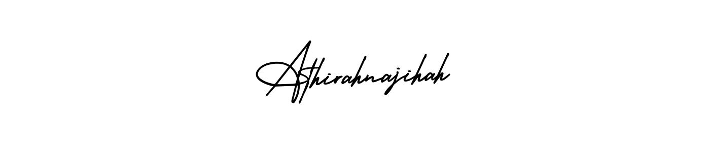 How to make Athirahnajihah signature? AmerikaSignatureDemo-Regular is a professional autograph style. Create handwritten signature for Athirahnajihah name. Athirahnajihah signature style 3 images and pictures png