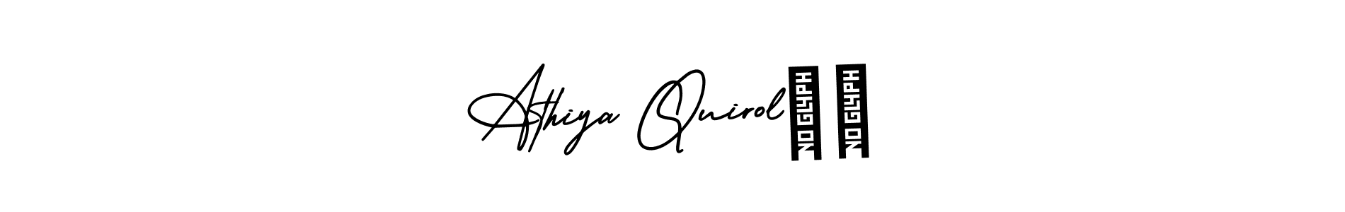 Make a short Athiya Quirol♥️ signature style. Manage your documents anywhere anytime using AmerikaSignatureDemo-Regular. Create and add eSignatures, submit forms, share and send files easily. Athiya Quirol♥️ signature style 3 images and pictures png
