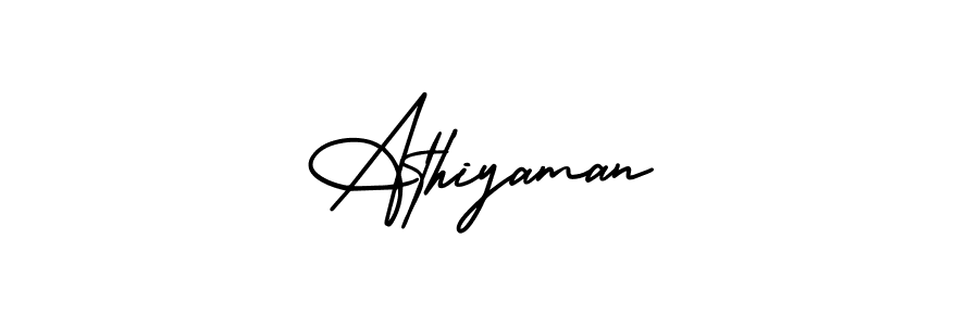 How to make Athiyaman signature? AmerikaSignatureDemo-Regular is a professional autograph style. Create handwritten signature for Athiyaman name. Athiyaman signature style 3 images and pictures png