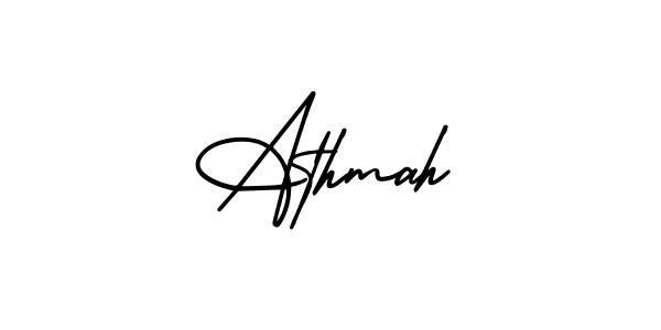 Design your own signature with our free online signature maker. With this signature software, you can create a handwritten (AmerikaSignatureDemo-Regular) signature for name Athmah. Athmah signature style 3 images and pictures png