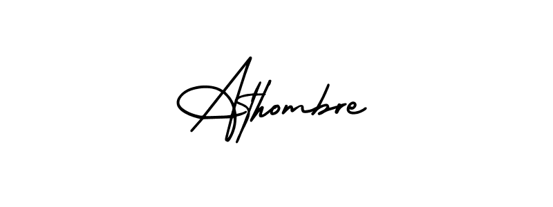 The best way (AmerikaSignatureDemo-Regular) to make a short signature is to pick only two or three words in your name. The name Athombre include a total of six letters. For converting this name. Athombre signature style 3 images and pictures png