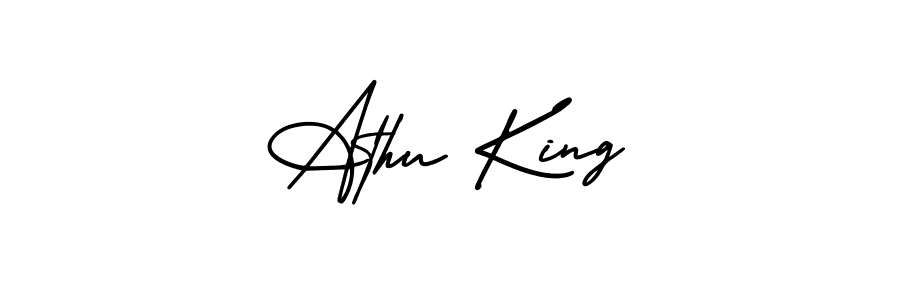 How to make Athu King signature? AmerikaSignatureDemo-Regular is a professional autograph style. Create handwritten signature for Athu King name. Athu King signature style 3 images and pictures png