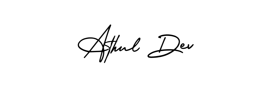 Design your own signature with our free online signature maker. With this signature software, you can create a handwritten (AmerikaSignatureDemo-Regular) signature for name Athul Dev. Athul Dev signature style 3 images and pictures png