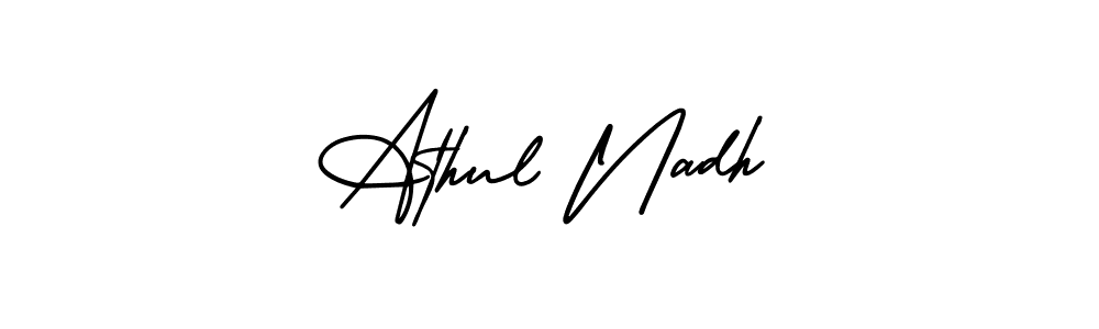 Similarly AmerikaSignatureDemo-Regular is the best handwritten signature design. Signature creator online .You can use it as an online autograph creator for name Athul Nadh. Athul Nadh signature style 3 images and pictures png