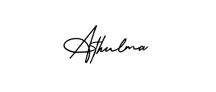 Use a signature maker to create a handwritten signature online. With this signature software, you can design (AmerikaSignatureDemo-Regular) your own signature for name Athulma. Athulma signature style 3 images and pictures png