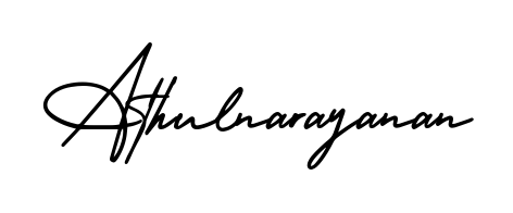 Use a signature maker to create a handwritten signature online. With this signature software, you can design (AmerikaSignatureDemo-Regular) your own signature for name Athulnarayanan. Athulnarayanan signature style 3 images and pictures png