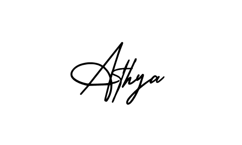 Make a beautiful signature design for name Athya. With this signature (AmerikaSignatureDemo-Regular) style, you can create a handwritten signature for free. Athya signature style 3 images and pictures png