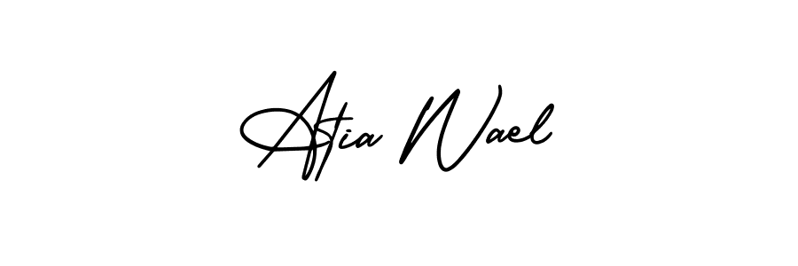 Make a beautiful signature design for name Atia Wael. Use this online signature maker to create a handwritten signature for free. Atia Wael signature style 3 images and pictures png