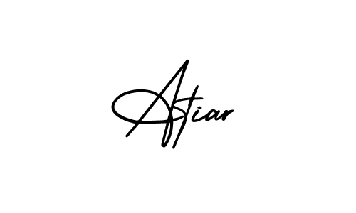 Use a signature maker to create a handwritten signature online. With this signature software, you can design (AmerikaSignatureDemo-Regular) your own signature for name Atiar. Atiar signature style 3 images and pictures png