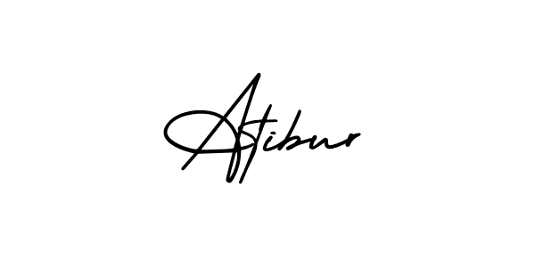 How to make Atibur signature? AmerikaSignatureDemo-Regular is a professional autograph style. Create handwritten signature for Atibur name. Atibur signature style 3 images and pictures png