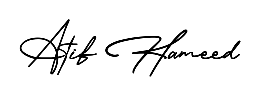 Give your name Atif Hameed an exquisite flair with the AmerikaSignatureDemo-Regular script font. Ideal for contracts, resumes, and formal letterheads. Atif Hameed signature style 3 images and pictures png