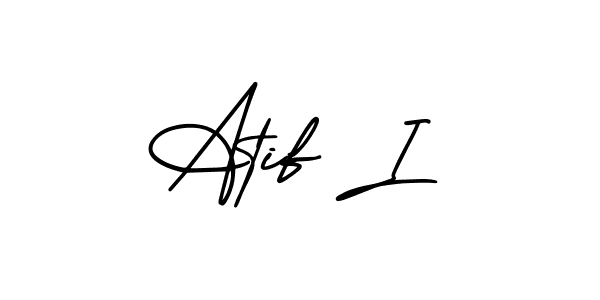 How to Draw Atif I signature style? AmerikaSignatureDemo-Regular is a latest design signature styles for name Atif I. Atif I signature style 3 images and pictures png