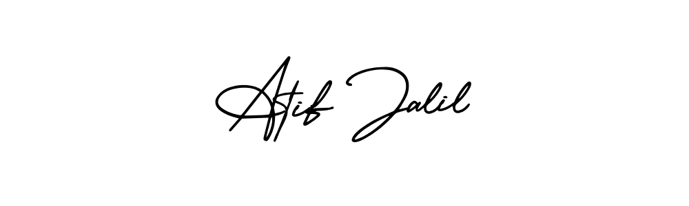 Similarly AmerikaSignatureDemo-Regular is the best handwritten signature design. Signature creator online .You can use it as an online autograph creator for name Atif Jalil. Atif Jalil signature style 3 images and pictures png