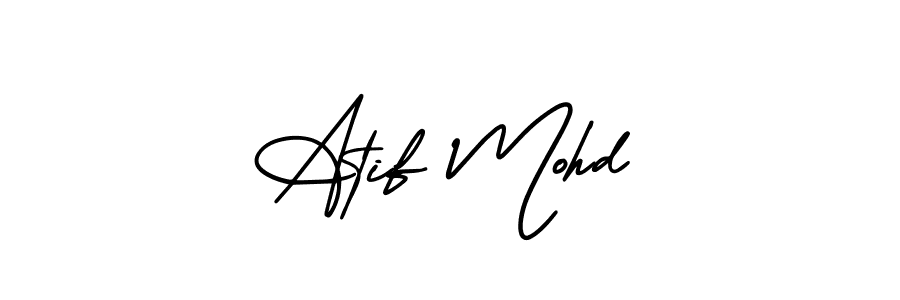 You should practise on your own different ways (AmerikaSignatureDemo-Regular) to write your name (Atif Mohd) in signature. don't let someone else do it for you. Atif Mohd signature style 3 images and pictures png